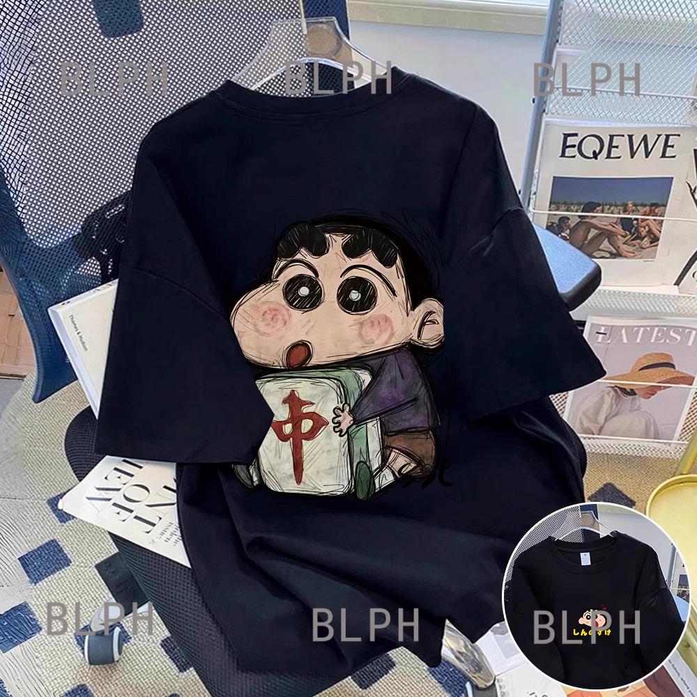 Summer Crayon Xiao Xin Parent-child T-shirt Family Cute Fashion Cotton Children Adult Ladies Anime Surrounding T-shirt