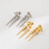 Women Fashion Elegant Multi Layer Ball Beaded Long Earrings Retro Luxury Minimalist Design High Grade Dangle Ear Jewelry