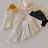 Cotton Knitting Women Socks Japanese Style School Girls High Socks Women Korean Fashion Solid Color Black White Gray Long Socks