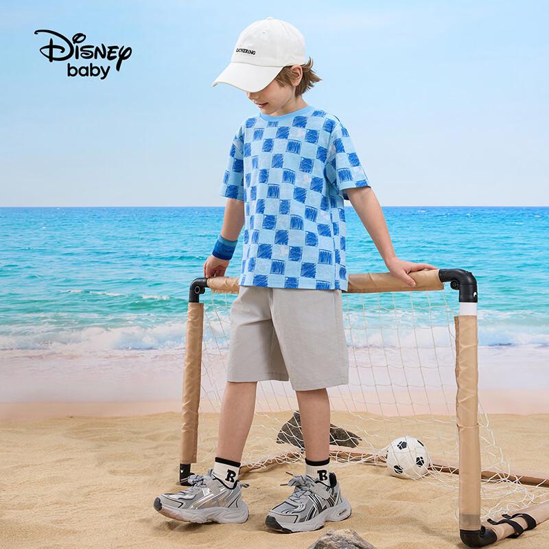 Disney Boys' Plaid Print Short Sleeve Set