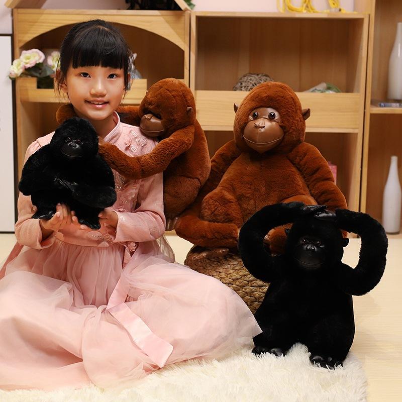 Bai Fen Bai Dolls And Toys Boys Black Cute Little Monkey Doll Plush Toy Gorilla Doll Soothing Rag Doll Birthday Gift