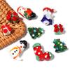 2pcs Christmas Lampwork Beads Cute Santa Claus Snowman Glass Loose Beads For Jewelry Making DIY Bracelets Necklace Accessories
