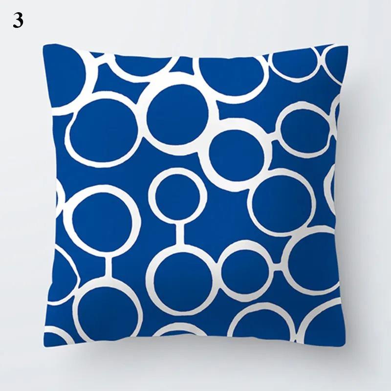 Blue Marine Animal Pillowcase Office Living Room Home Pillowcase Car Ornaments