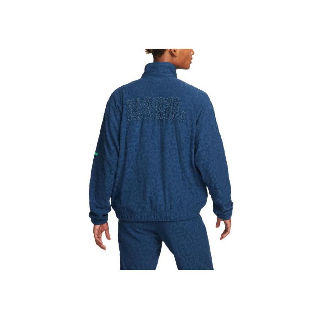 Nike Brazil French Terry Football Tracksuit Jacket Coastal Blue For Men DX2045-490