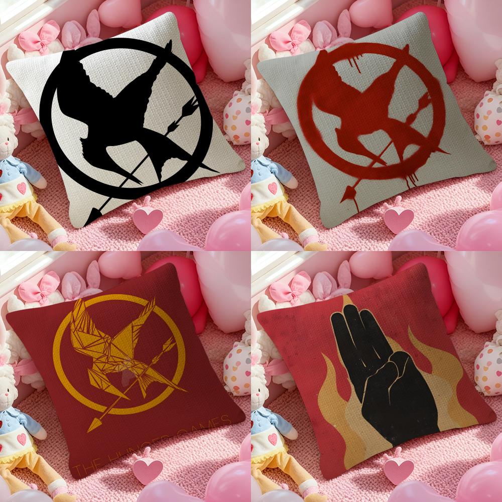 Classic Novel TThe Hunger Game Pillow Case Pattern Printed Pillowcase for Living Room Sofa Cushion Cover Bedroom Decor