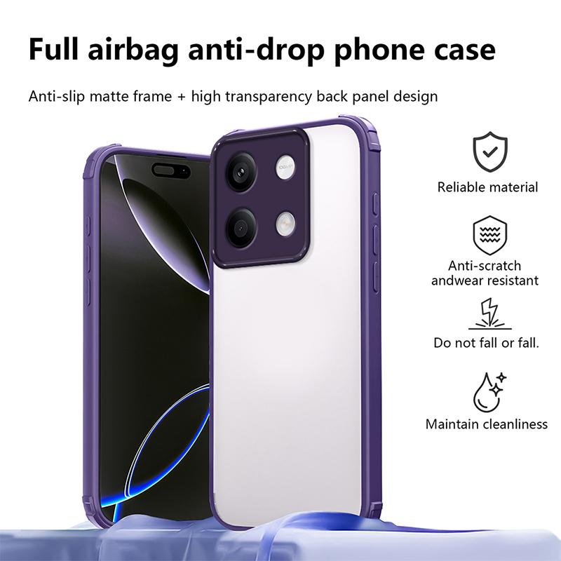 For Redmi Note 13 Armor Shockproof Defender Transparent Phone Case For Redmi Note 13 Pro Plus Clear Hard PC+TPU Back Cover Cases
