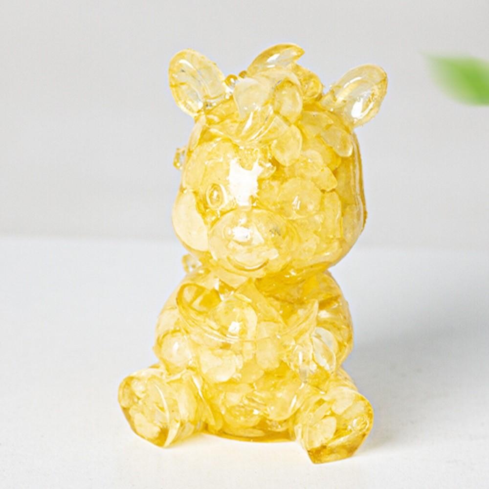 Modern Resin Animal Statue With Water Crystal Effects For Living Room Display