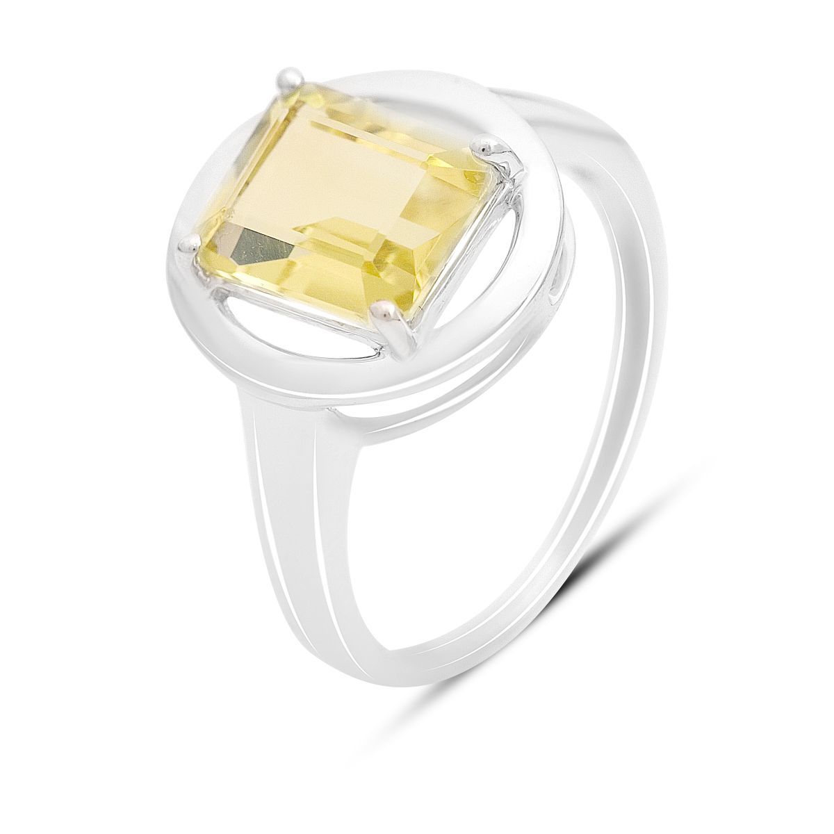 

Срібна каблучка з Натуральним зеленим кварцом 2.995ct, вага виробу 3,46 гр (2162049) 17.5 смарагдовий