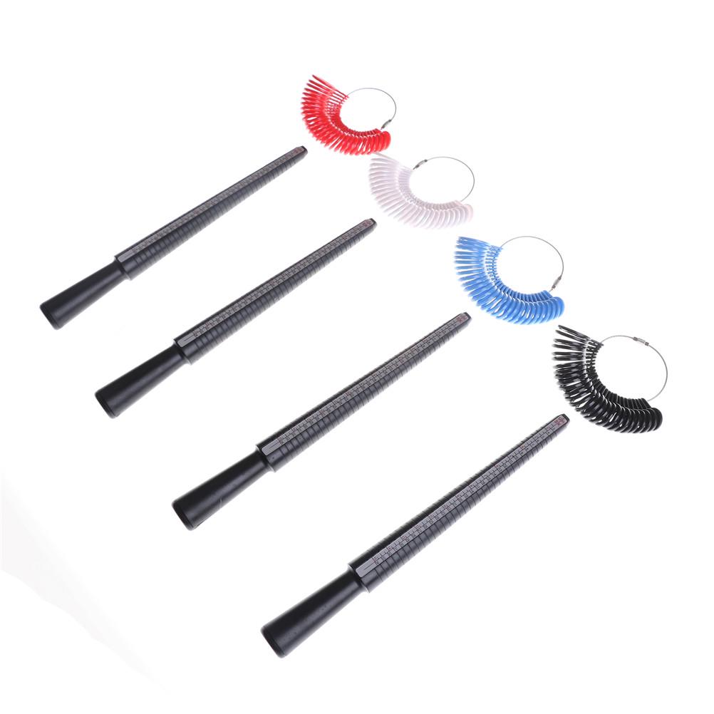 1Set Ring Size Stick Mandrel Finger Gauge Ring Jewelry Measuring Sizes Tool