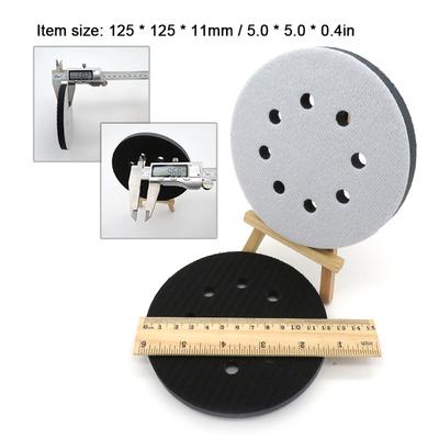 5 Zoll 8-Loch Weicher Schwamm Interface Pad für Schleifpads Schleifscheiben Kissen Unebene Oberfläche