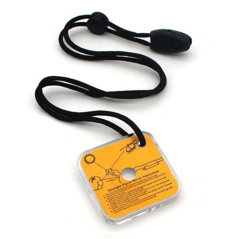1PC Outdoor Reflective Signal Mirror Portable Emergency Survival Kit Camping Hiking Long Distance Communication Camping Gear