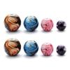 30-100pcs Resin Beads 6 8 10 12 14mm Ink Painting Mixed Color Round Loose Spacer Beads for Jewelry Making DIY Necklace Bracelets