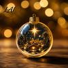 Charming Christmas Gift for Friends Glowing Decorative Ball Lighted Ornament with Festive Scene LED Illuminated Holiday Mantel Accents Tree Hanging