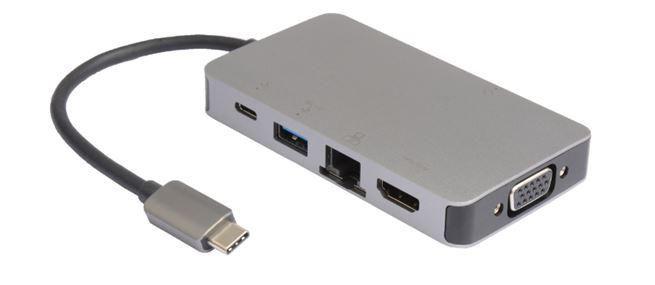 Microconnect Usb-C 2 X Usb3.0 A Rj45 Hdmi Vga,