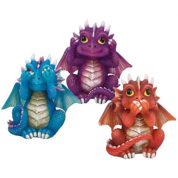 Statuette Fantaisie - NEMESIS NOW - Trois Dragons de la Sagesse - Résine - 8.5cm - Intérieur