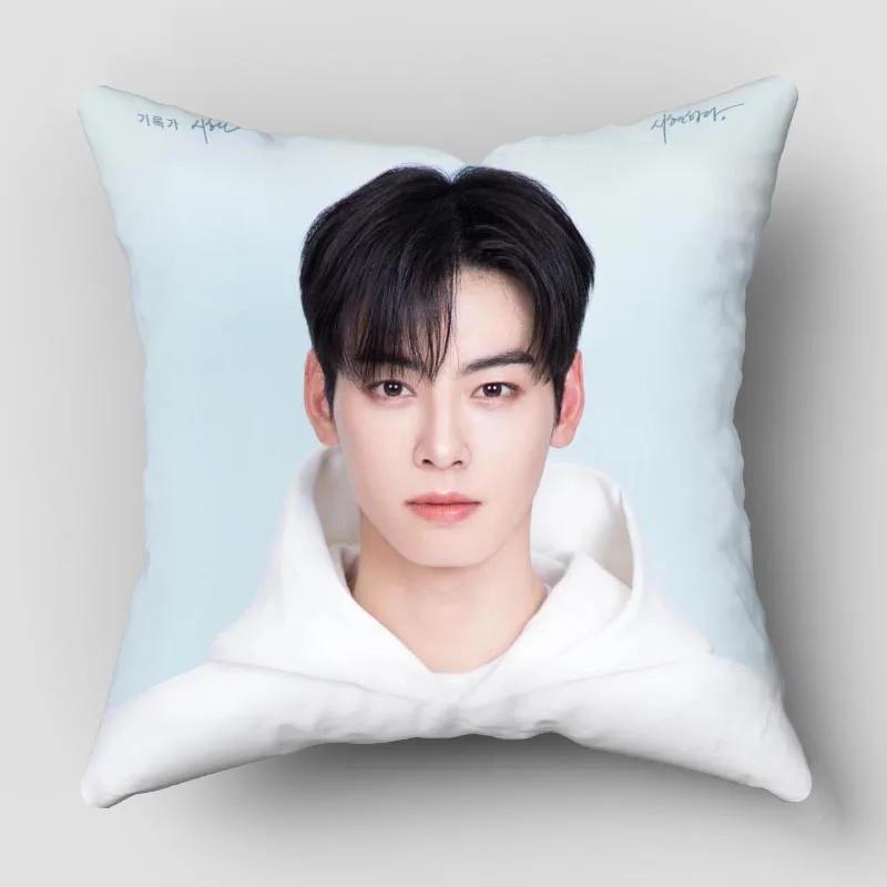 Cha EunWoo Sofa Cushions Decor Cushion Cover 45x45 Pilow Cases Decorative Pillows Covers Car Decoration Pillowcase 0414