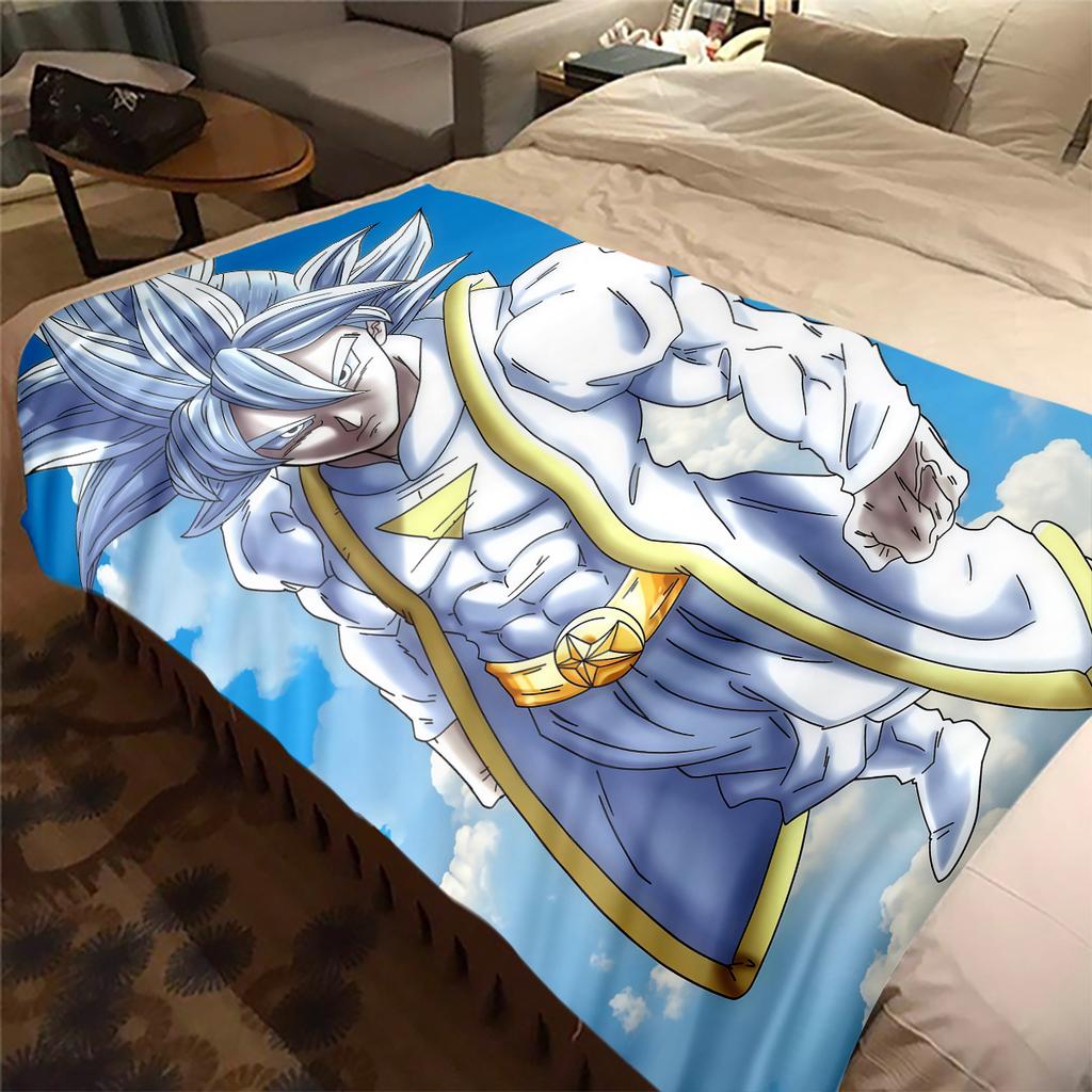 1PC Vegito Print Flannel Blanket, High Quality All Seasons, Home Decor, Warmth and Comfort, Perfect for Christmas Gifts