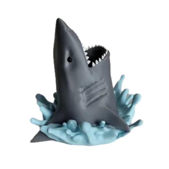 Shark Attack Shape Pen Holder 3D Printed Pencil Stand Pens Pencils Markers Classroom Pencil Organizer Ocean Themed Room Decor