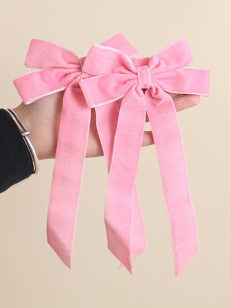 2Pcs Vintage Large Velvet Bow Hairpins for Women Double Layered Bow Hair Clips Korean Girls Hair Clip Barrettes Hair Accessories