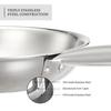 Triply Stainless Steel 2 Piece Cookware Set (Kadhai/Wok with Lid-24 Cm, Fry Pan-24 Cm) Induction and Gas Stove Compatible