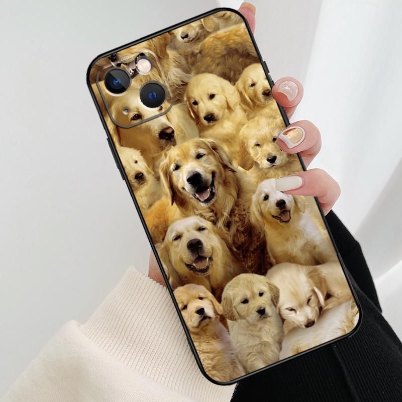 Golden Retriever Hund Handyhülle Für iPhone 11 12 13 14 15 16 Pro XS Max Mini Hülle Für iPhone X XR Plus Rückseite Hülle