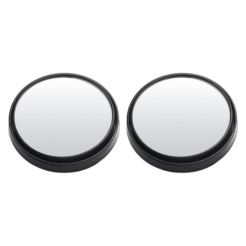 For Parking Assistance Wide Angle Round Mirrors Rotating Car Mirror Large Field Of View 360-degree Rotating Silver Side