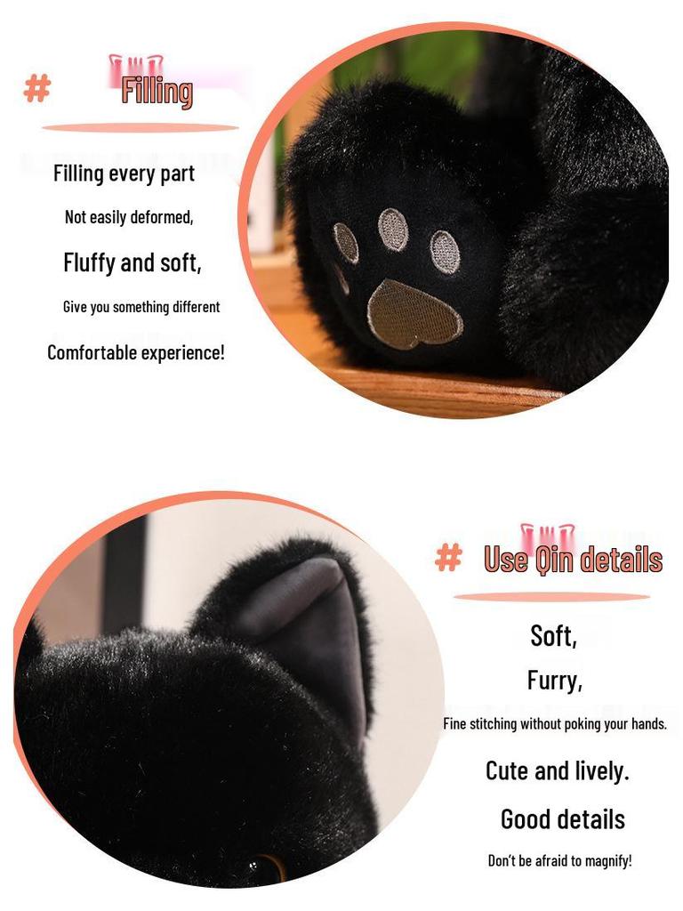 Cute Plush Kitten Doll - Creative Simulation Toy for Kids' Birthday Gift