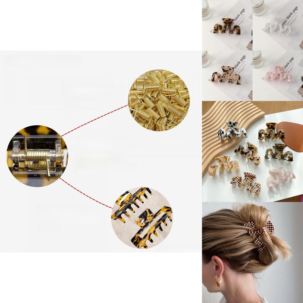 Elegant Korean Style Acetate Hair Clip For Women With Artistic Retro Design