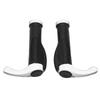 2PCS Bicycle Handlebar Grip Rubber Ox Horn Handlebar Cover for Mountain BikesWhite