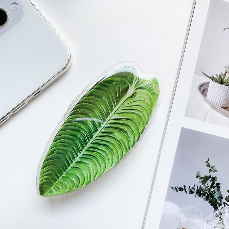Mobile Phone Airbag Bracket, Leaf Xiaoqing Fresh Air Paste Retractable Desktop, Lazy Support, Air Cushion Niche
