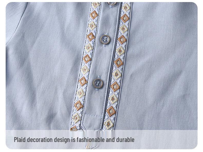 Popular Middle Eastern Boys' Embroidered Robe Set for Teens