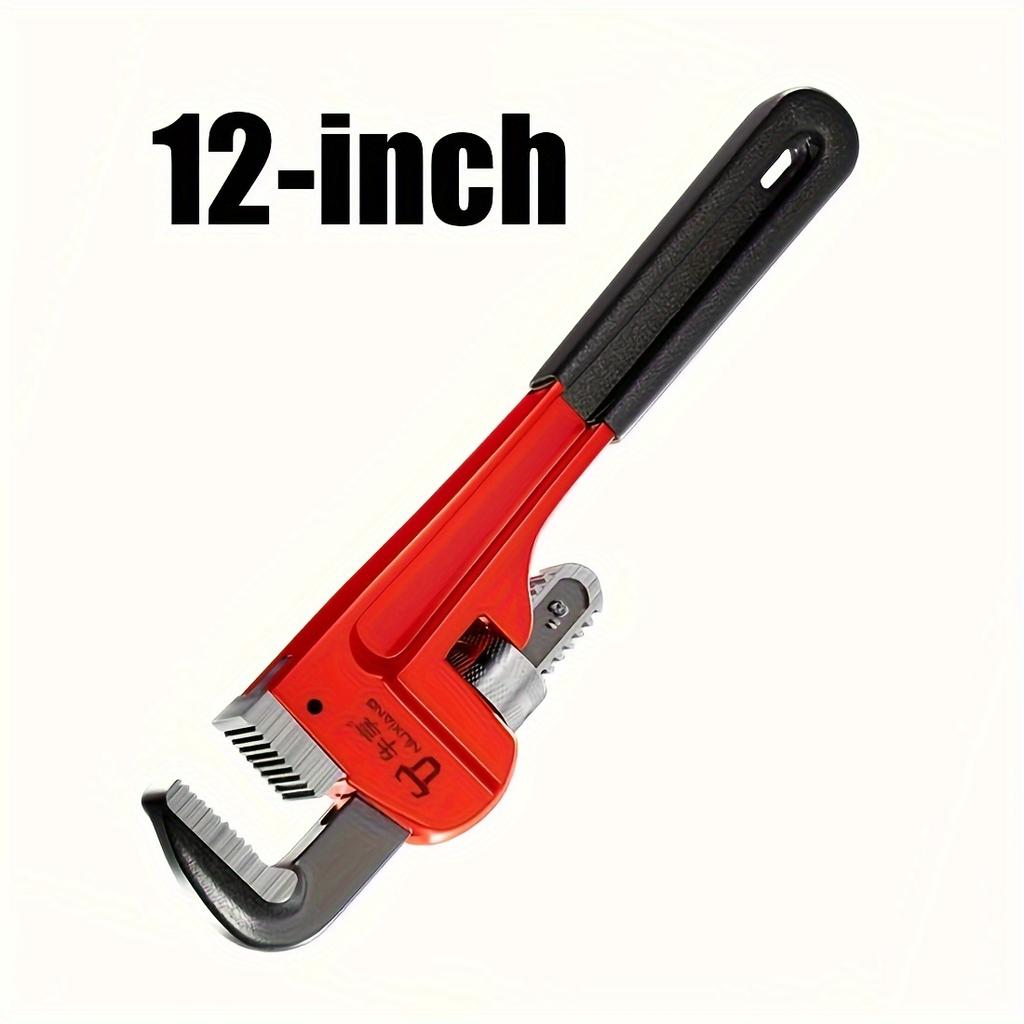 8 Inch/10 Inch/12 Inch Heavy-Duty Adjustable Straight Pipe Wrench, Plumbing Wrench,Heat Treated Adjustable Straight Pipe