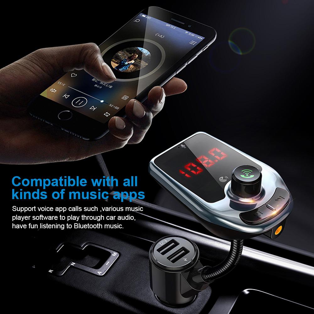Noul Mp3 Player Bluetooth Car Kit Music Player FM Transmitter Modulator cu 3.0a Dual Usb Car Charger Boxes Conexiune AUX