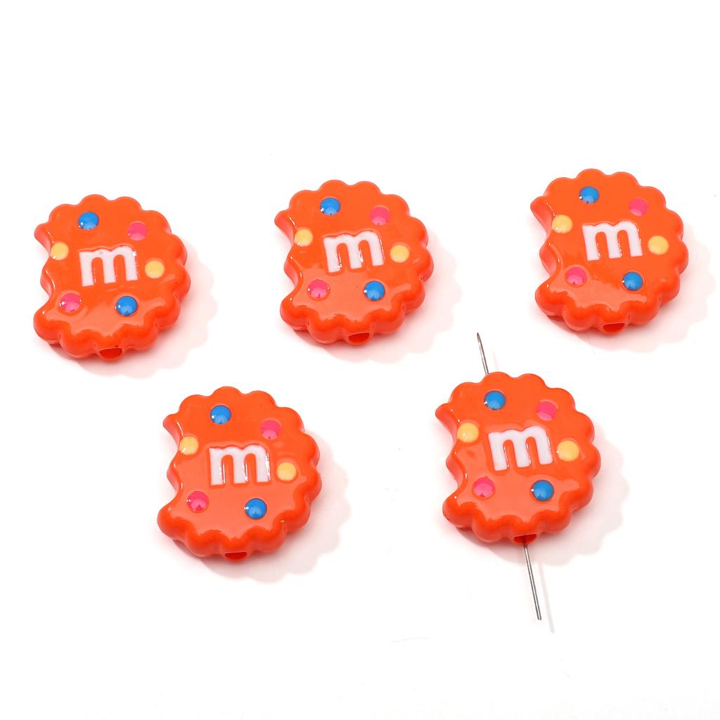 Doppelseitige Keks-Anhänger Emaille M Drip Design für DIY Schmuck 2 oder 10 Stück