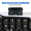 0-3.5Bar Digital Clock Car Tire Pressure Monitoring System Solar USB TPMS Rotating Holder T12 Temperature Warning Fuel Save