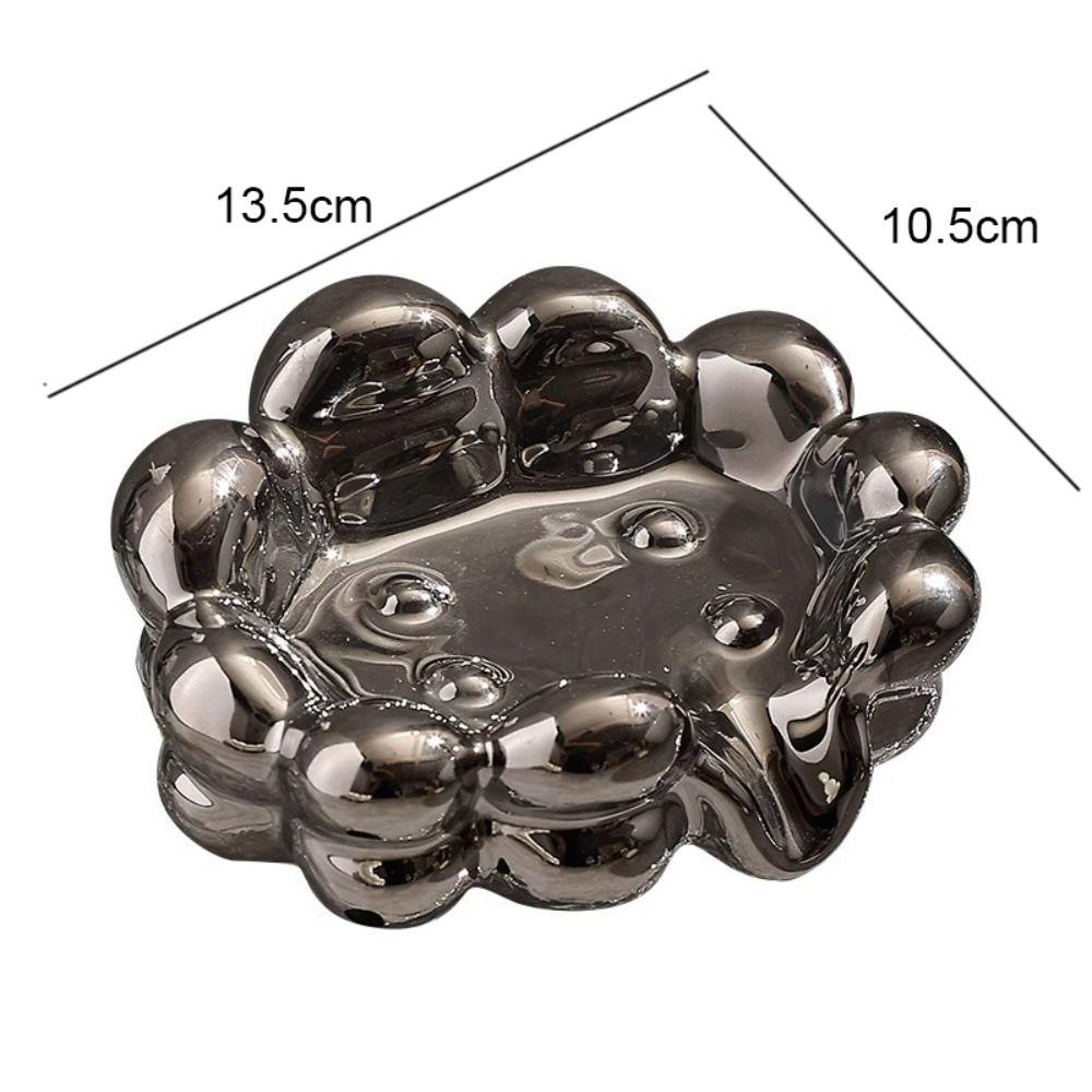 Light Luxury Ceramic Shell Soap Box Automatic Drain Waterproof Soap Holder Perforation-free Moisture-proof Soap Dish Household