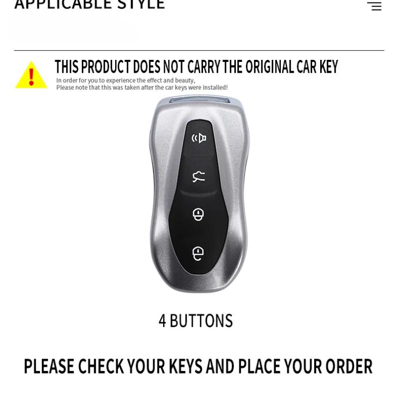 4 Bottons Racing Style Metal Car Key Case Fob Cover for Geely Boyue PRO Azkarra FY11 Atlas Pro New Emgrand GS X6 EC7 Accessories
