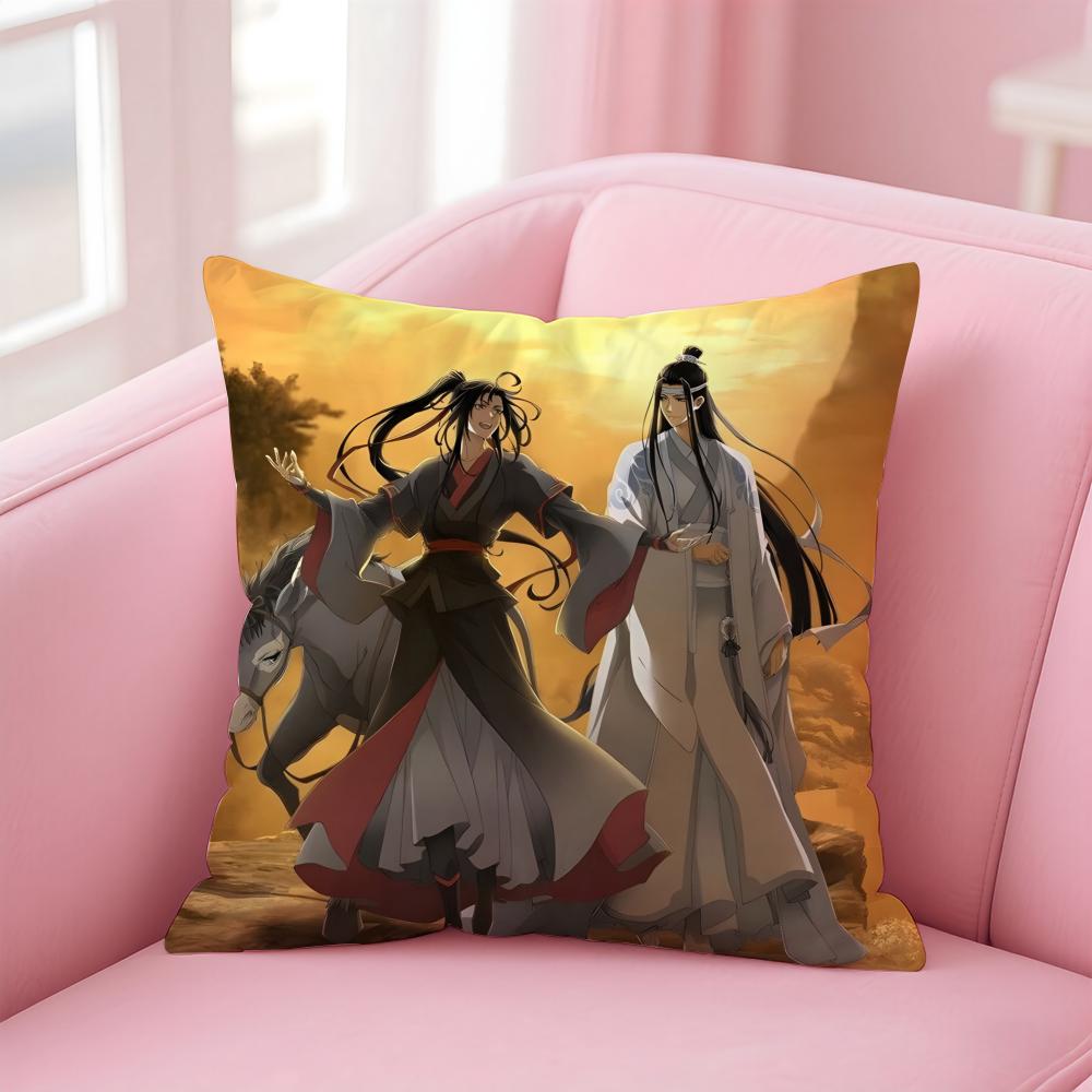 Anime Antique Mo Dao Zu Shi Cushion Cover Pillow Case Soft Skin Friendly Fabric Comfort  Concealed Zipper