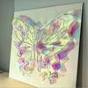 50Pcs Mini Radiant Acrylic Sheets Square Iridescent Acrylic Holographic Acrylic  Home Decoration