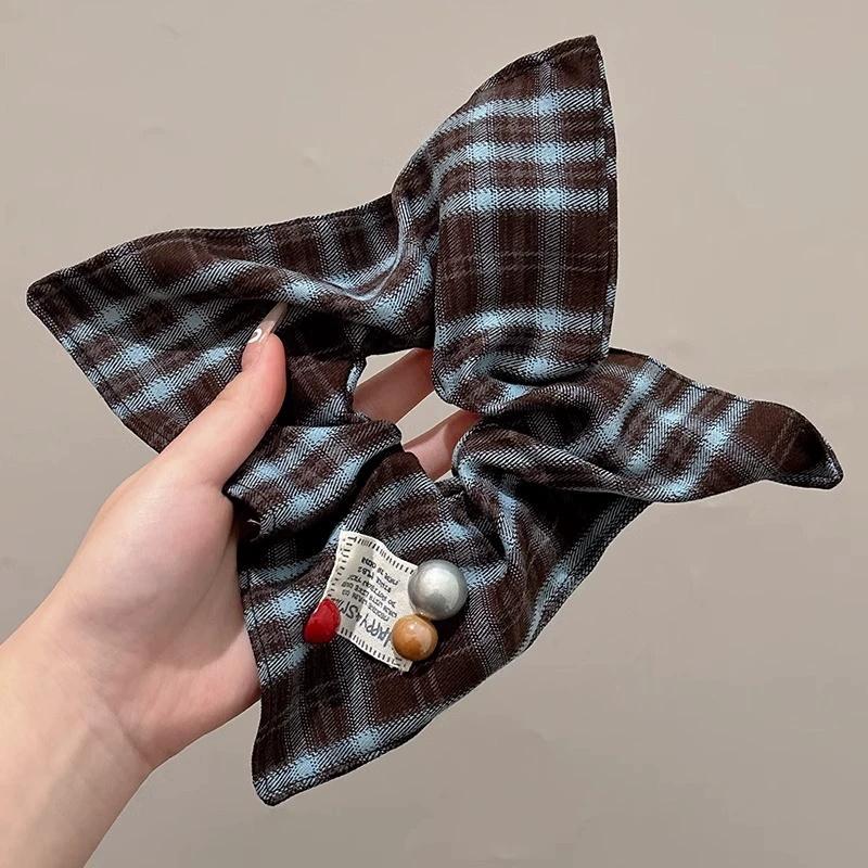 Elegant Large Square Scarf Hair Circle For Women Girls Elastic Satin HairBands Hair Ties Fashion Headband Hair Accessories