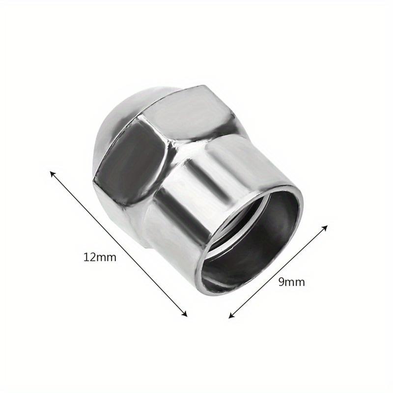 10pcs Round Head Chrome Plating Dust Proof Covers Cars Motorcycles Bike Tyre Styling Valve Cap Decoration Car Tire Valve Caps