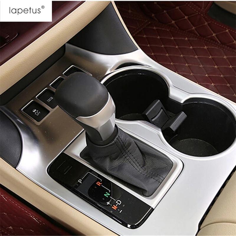 Central Control Gear Shift Panel Water Cup Frame Cover Trim For Toyota Highlander / Kluger 2014-  Matte Accessories Interior
