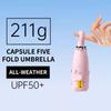 Uv Protection Mini Umbrella Ultralight 6-Fold Portable Sunshade For Women Outdoor Beach Travel Compact Windproof Quick Dry