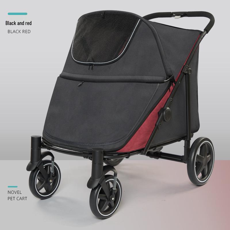 "Spacious Outdoor Pet Stroller for Medium and Large Disabled Dogs and Cats"