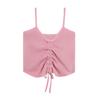 FINETOO Trendy Drawstring Camisoles Women Candy Color Sleeveless Tops Comfortable Tanks Ladies Soft Top Streetwear Camisole 2022
