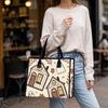 Cute Ghost House Print Tote Bag Casual Large Capacity Handbag