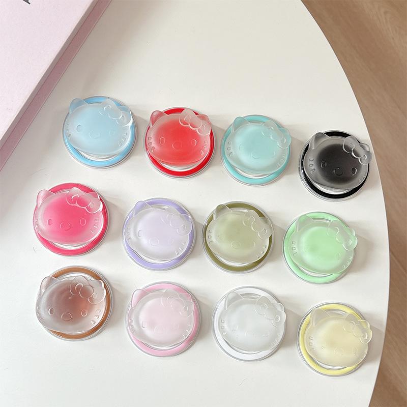 Transparent Solid Color Mobile Phone Airbag Bracket Magnetic Suction Kt Cat Telescopic Creative Ring Desktop Support Frame