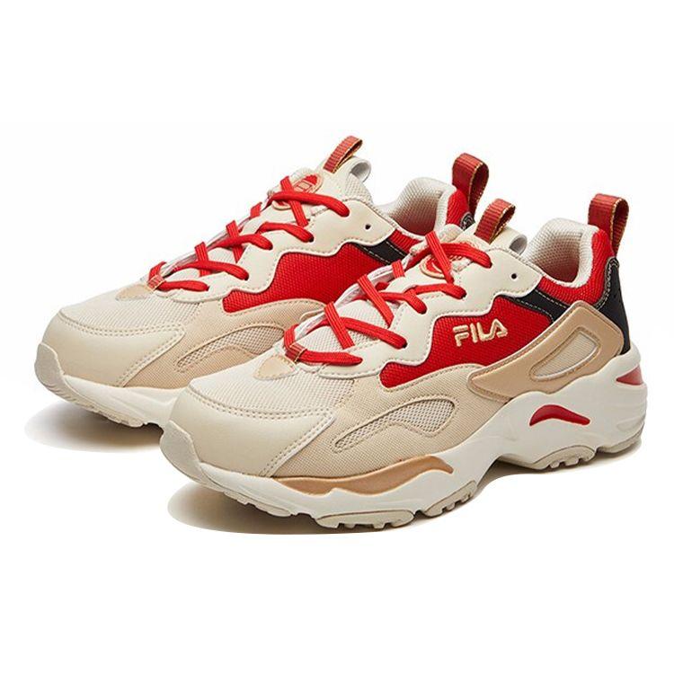 Fila Tejido Tracer Cuero Sintético Retro Casual Amortiguador Antideslizante Resistente al Desgaste Transpirable Caña Baja Zapatos de Papá Zapatillas para Mujer F12W111127FAF