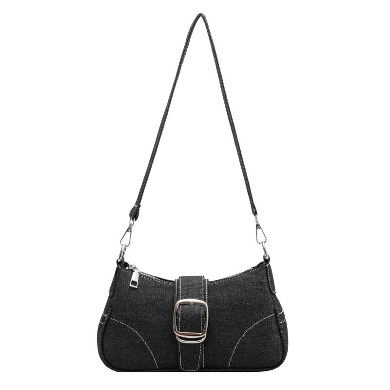 Niche design denim bag summer new popular simple messenger bag fashion shoulder armpit small square bag