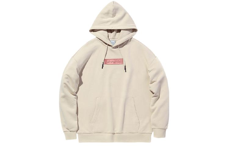 Li Ning Sweatshirts Unisex Oyster Gray Hooded Moderate Regular AWDQ646-2 XXXL
